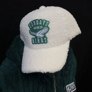 Fluffy Sherpa-Style White Baseball Cap
