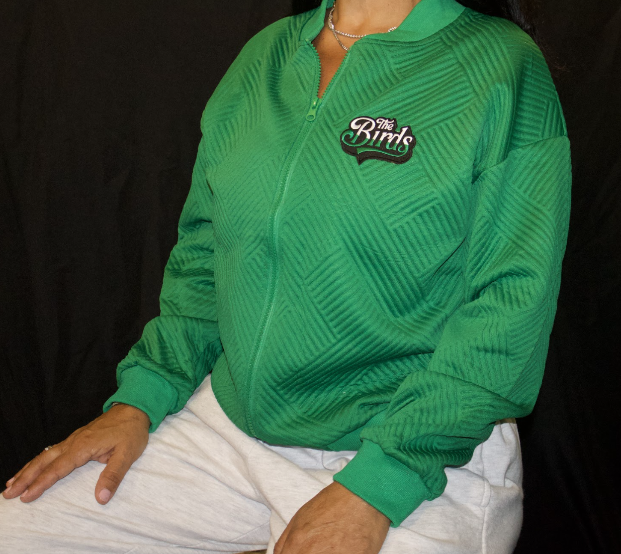 Kelly Green “The Birds” Zip-Up Jacket - Image 2
